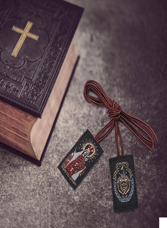 TALPGOD Escapularios Catolicos,3 Pack Escapulario de la Virgen del Carmen,Handmade Brown Scapular of Our Lady of Mount Carmel,Scapulars Catholic Regalos Católicos Para Mujer - Image 4