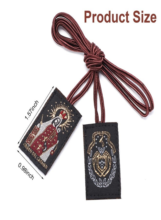 TALPGOD Escapularios Catolicos,3 Pack Escapulario de la Virgen del Carmen,Handmade Brown Scapular of Our Lady of Mount Carmel,Scapulars Catholic Regalos Católicos Para Mujer - Image 3
