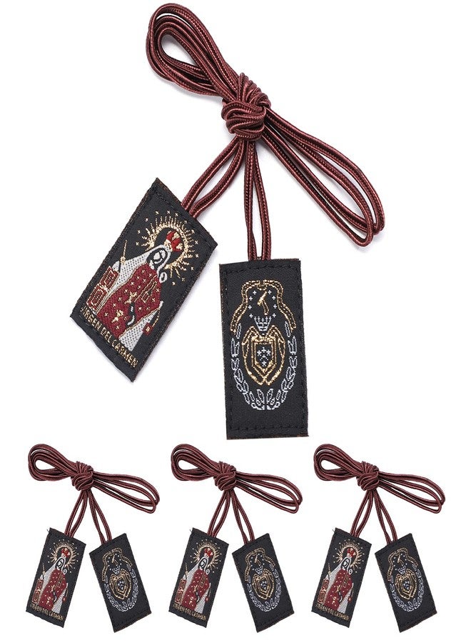 TALPGOD Escapularios Catolicos,3 Pack Escapulario de la Virgen del Carmen,Handmade Brown Scapular of Our Lady of Mount Carmel,Scapulars Catholic Regalos Católicos Para Mujer - Image 1