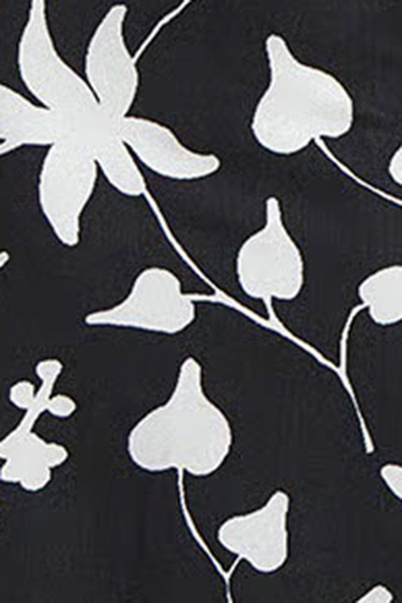 St. John Women Floral Jacquard Midi Dress, Black - Image 2