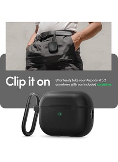 CYRILL CYRILL Spigen Kajuk Mag Compatible with Airpods Pro 2 Case (2022) with Kajuk Design, Premium Vegan Leather Airpods Pro Gen 2 Case with Protective Microfiber Lining - Black  - Image 5