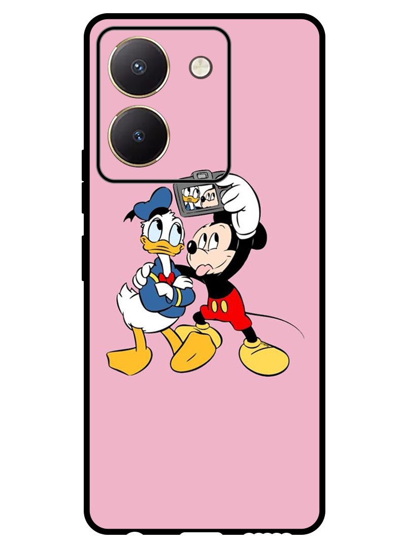 Theodor Protective Case Anti Scratch Shock Proof Bumper Cover For Vivo Y27s Mickey Donald selfie - Image 1