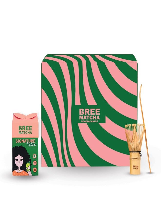 Bree Matcha Mini Kit | Signature Matcha Powder 30gm, 1 Whisker and 1 Spoon | Instant Mood Booster | Japanese Matcha for Daily Use | Perfect for Gifting. - Image 1
