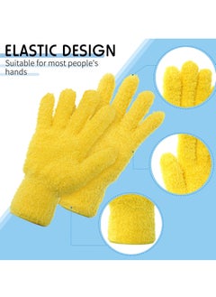 SYOSI 4 Pairs Microfiber Cleaning Gloves, Reusable No-Scratch Washable Dusting Mittens for Kitchen, House, Cars, Plants, Mirrors, Lamps, Blinds, Household Dusting Tools  - Image 3