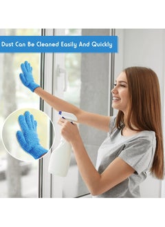 SYOSI 4 Pairs Microfiber Cleaning Gloves, Reusable No-Scratch Washable Dusting Mittens for Kitchen, House, Cars, Plants, Mirrors, Lamps, Blinds, Household Dusting Tools  - Image 5