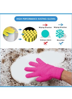 SYOSI 4 Pairs Microfiber Cleaning Gloves, Reusable No-Scratch Washable Dusting Mittens for Kitchen, House, Cars, Plants, Mirrors, Lamps, Blinds, Household Dusting Tools  - Image 4
