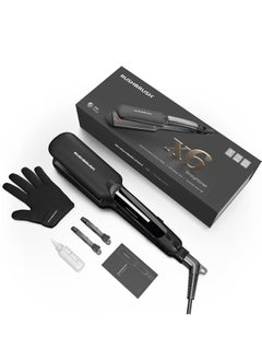 Rush Brush X6 Straightener Black 235°C Steam Auto Shutoff Wide Tourmaline Ceramic Plates  - Image 1