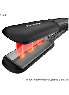 Rush Brush X6 Straightener Black 235°C Steam Auto Shutoff Wide Tourmaline Ceramic Plates  - Image 5