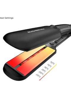 Rush Brush X6 Straightener Black 235°C Steam Auto Shutoff Wide Tourmaline Ceramic Plates  - Image 2