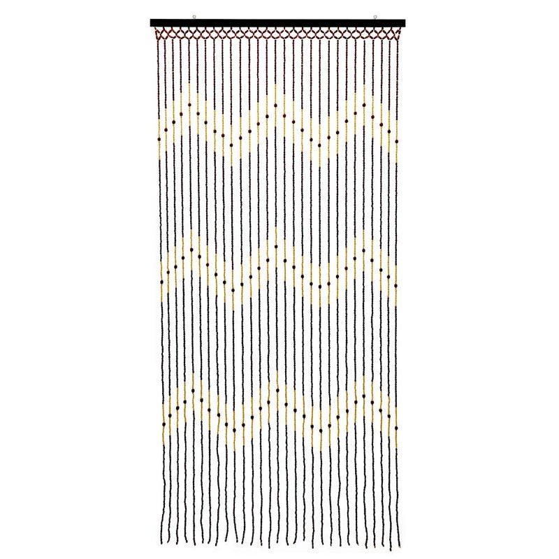 ستارة باب خشبية مزخرفة بالخرز من JVL توسكانا 90 سم × 180 سم متعددة الألوان