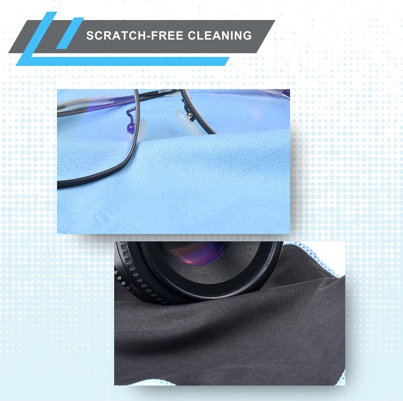 ECO-FUSED Microfiber Cleaning Cloths - 5 Pack - Double-Sided Cleaning Cloths - Microfiber and Suede Cloth for Smartphones, LCD TV, Tablets, Laptop Screens, Camera Lenses and Other Delicate Surfaces - Image 5