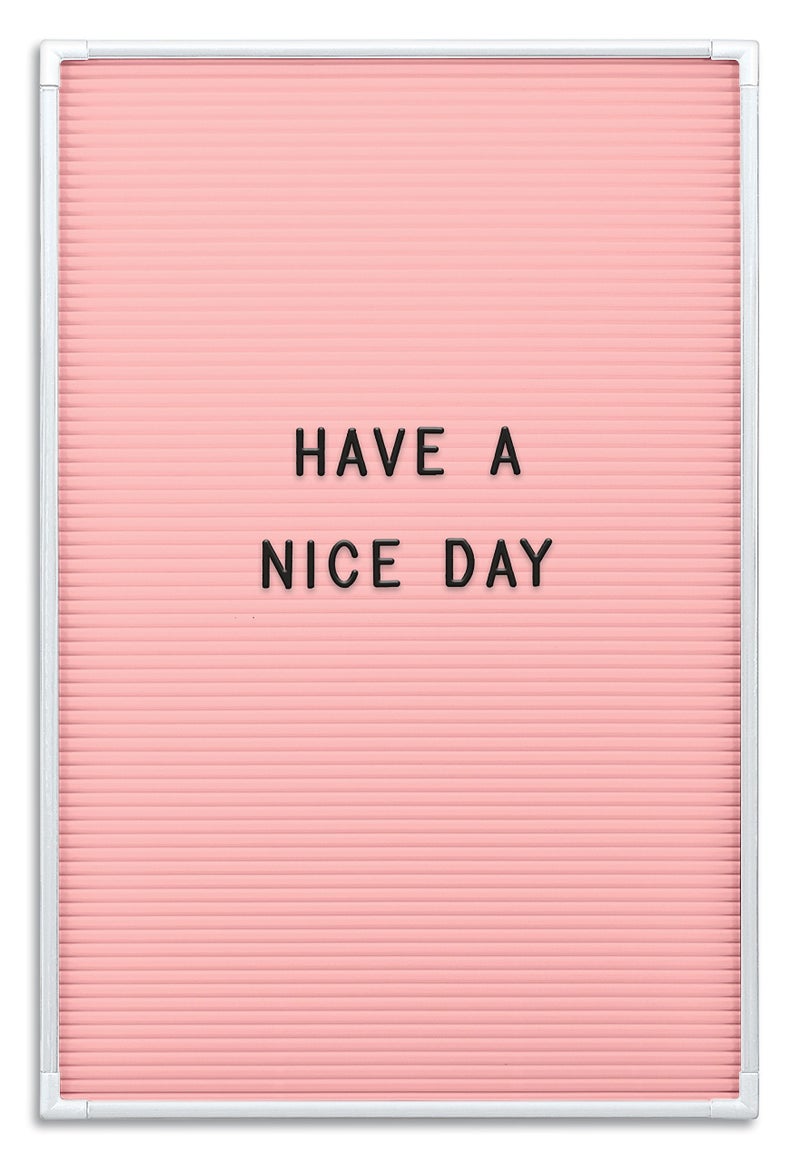 MooreCo Essential Letter Board, White Frame Pink Face, 18" x 12"W (84254) - Image 1
