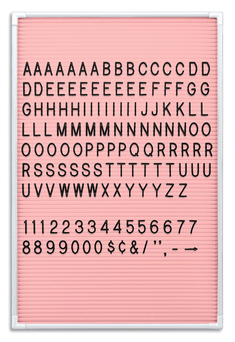 MooreCo Essential Letter Board, White Frame Pink Face, 18" x 12"W (84254) - Image 5