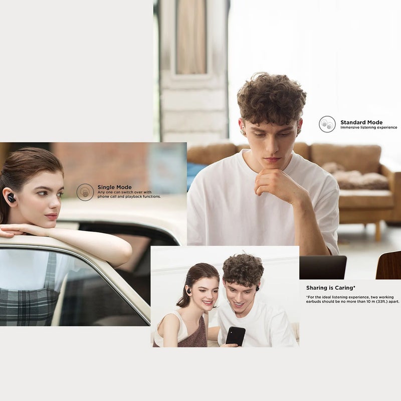 1 مور سماعة أذن صغيرة E1026BT-I لاسلكية تعمل بالبلوتوث بتصميم رياضي أخضر - Image 2