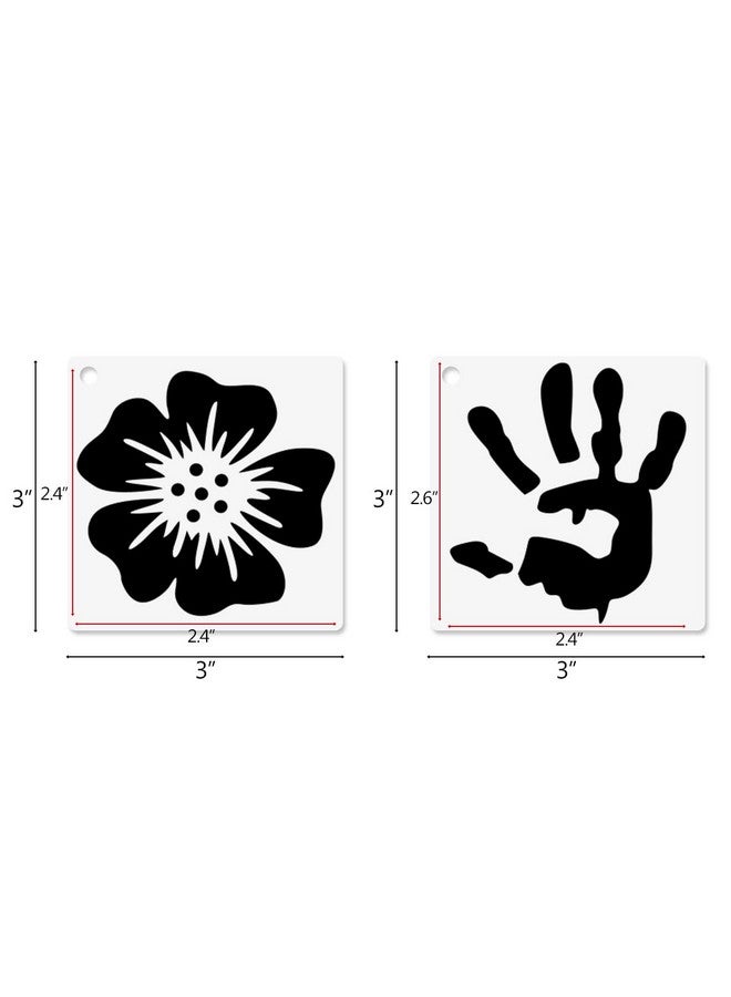 CODOHI 64 Pcs Stain And Splatter Stencils Graffiti Drip Stars Stencils Shoe Stencils Reusable Plastic Templates For Painting On Wood Pillows Wall Paper Fabric For Halloween Cosplay Party 3X3 - Image 2