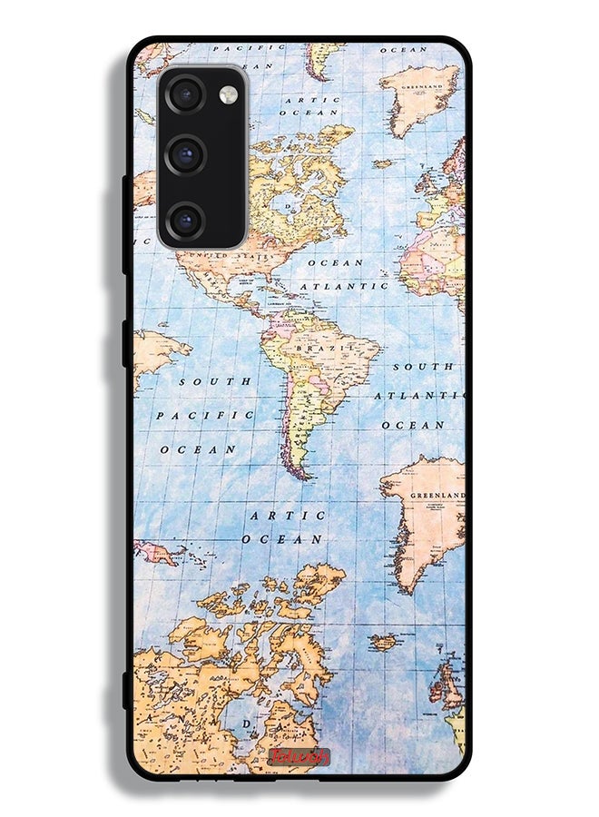 Tolwak Samsung Galaxy S20 FE Protective Case Cover World Map - Image 2