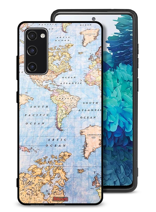 Tolwak Samsung Galaxy S20 FE Protective Case Cover World Map - Image 1