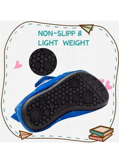 Loquat Spring and Autumn Children's Anti slip Soft Sole Indoor Walking Socks and Shoes Blue Crown Whale  - Image 3
