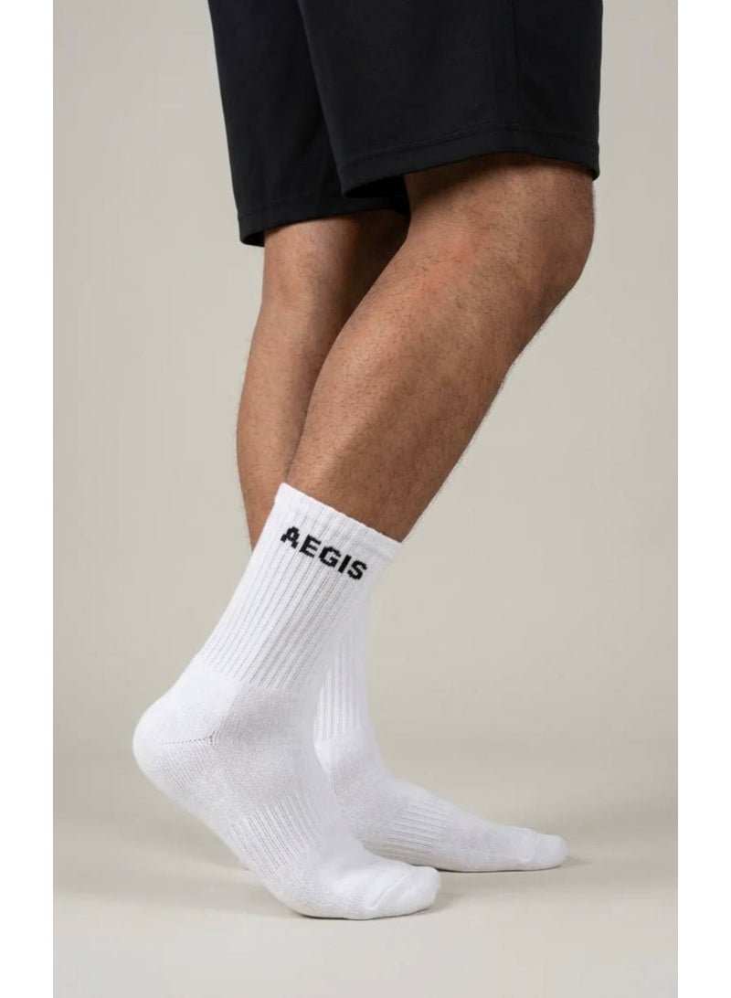 aegis store Mens sport socks white - Image 3