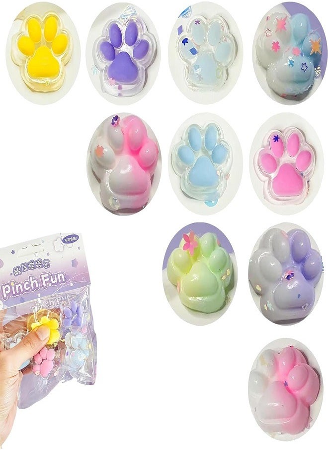 squishy 10 PCS Cat Paw Squishy Taba Squishy Paw Squishy Paw Stress Relief Toy small size  - Image 1