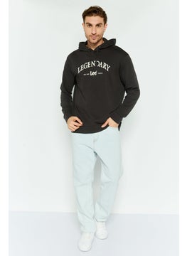 LEE Men Hooded Legendary Sweatshirt, Washed Black  - Image 2
