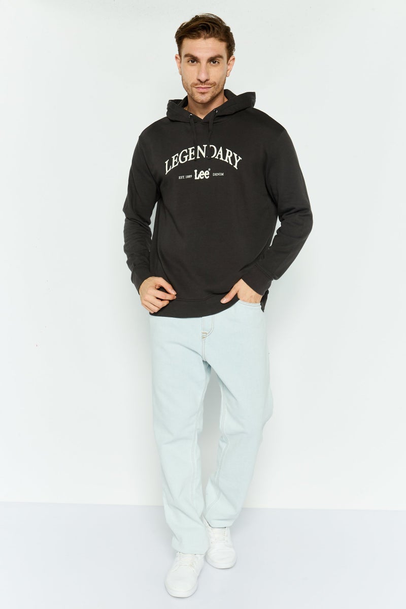 LEE Men Hooded Legendary Sweatshirt, Washed Black - Image 2