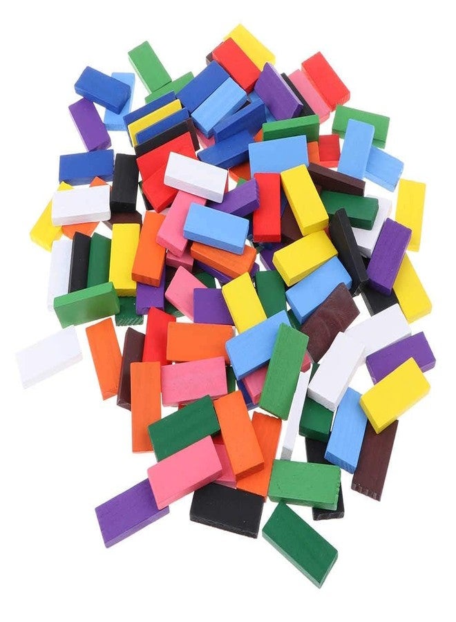 Aakrivaa,12 Colors Bulk Wooden Dominoes - Building Block, Super Domino Blocks,Tile Game Racing Educational Toy for Kids Birthday Party Favor 120 PCS - Image 3