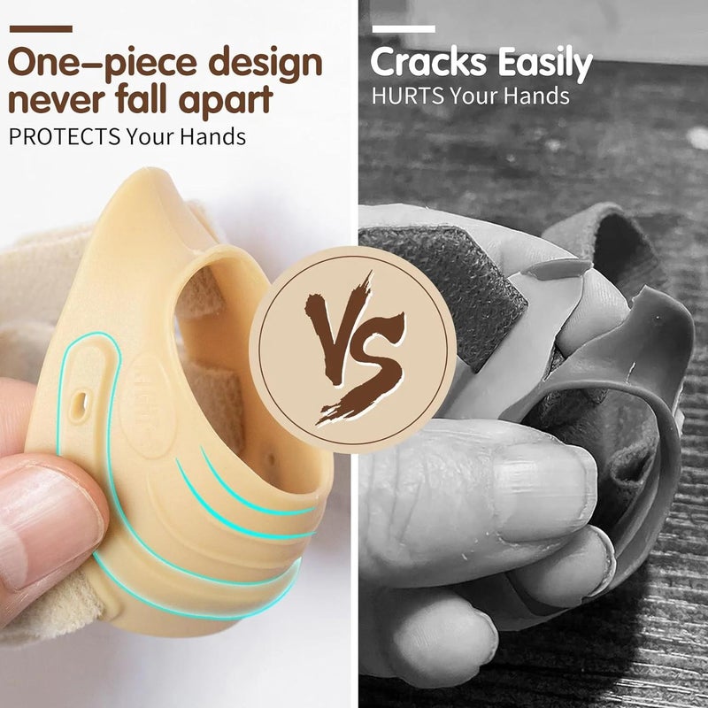 Sports thumb bracer, joint sprain fixing strap (skin tone, right hand, size S) - Image 2