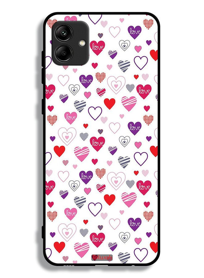 Tolwak Samsung Galaxy A04e Protective Case Cover Hearts Doodle - Image 1