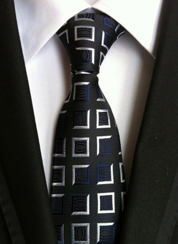 SOLARAE Tie, Classic Men's Silk Tie Woven Jacquard Tie for Formal Business Casual, Gifts for Men (9 Pieces) - Image 4