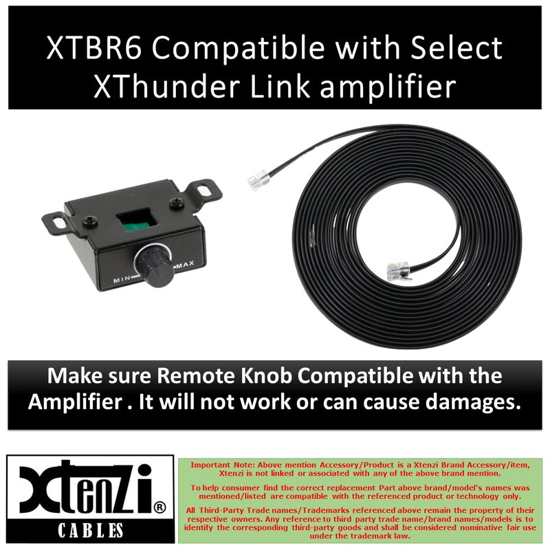 Xtenzi Amplifier Bass Volume Knob Control Remote XTBR6 Compatible with XThunder Link Amp - Image 2