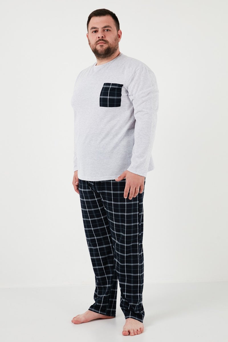Buratti Cotton Regular Fit Plus Size Pajama Set Men's Pajama Set 6572001B  - Image 2
