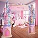 EARTHSON 7 Ft x 75 Ft Extra Large Cardboard Castle Playhouse Pink Girl Birthday Cardboard Fort Castle Royal Cutout Princess Party Decorations Perfect for School Parties and Celebrations - Image 4