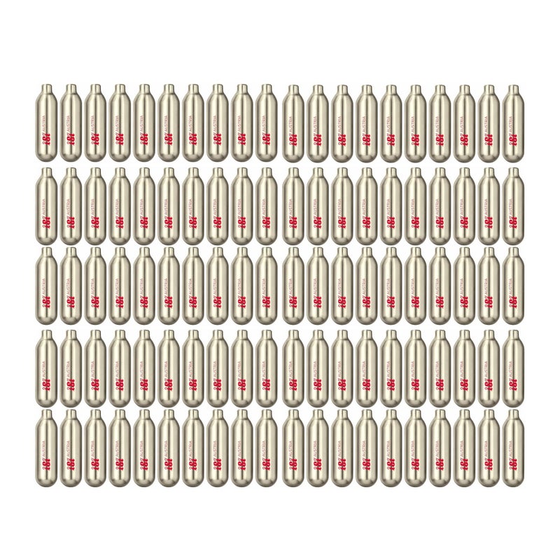 iSi North America CO2 Soda Siphon Chargers, 8.4g Carbon Dioxide - Compatible with Classic SodaMaker & Stainless Steel Soda Siphon, Recyclable Gold Cartridges, Made in Austria (100-Piece) - Image 1