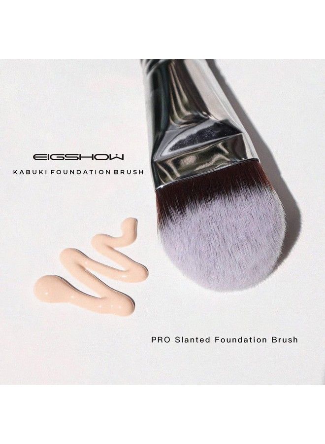 EIGSHOW Foundation Brush Pro Slanted For Liquid Mask Kabuki Brush With Fiber Unique Head Shape Perfect For Liquid Cream And Powder Buffing Blending Face Brush Foundation F625 Eigshow - Image 5
