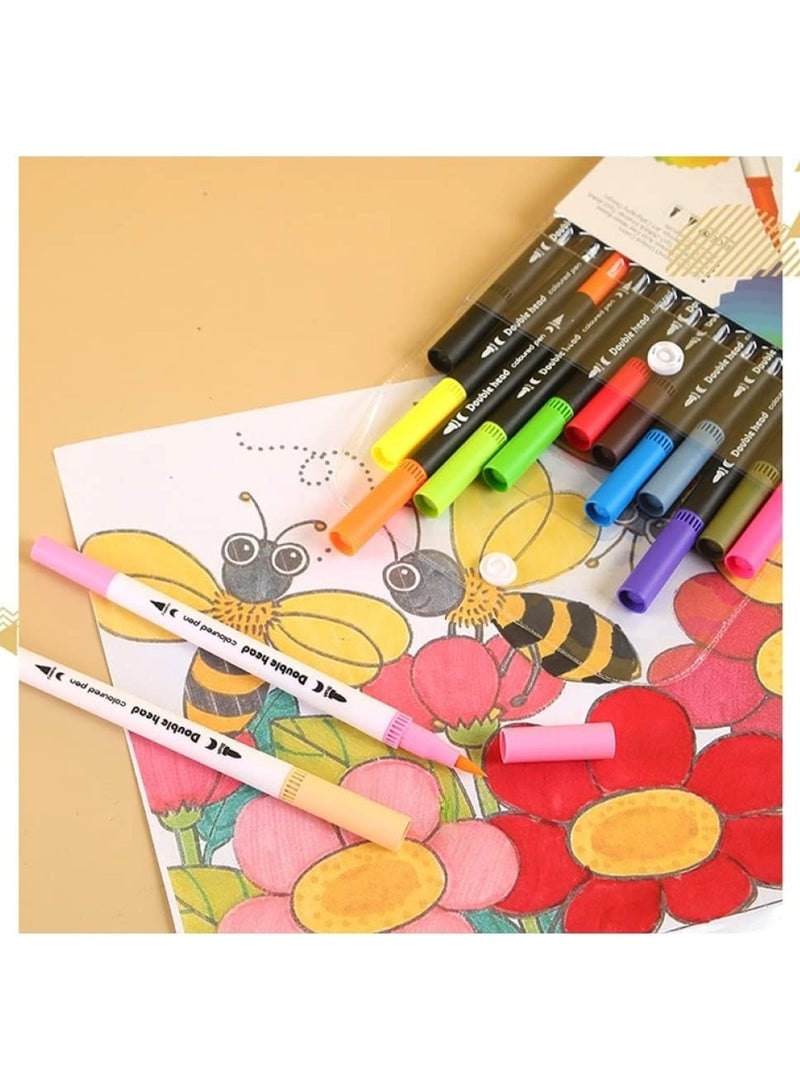 Huitich 48 Colors Black Body Watercolor Pen Set - Image 3
