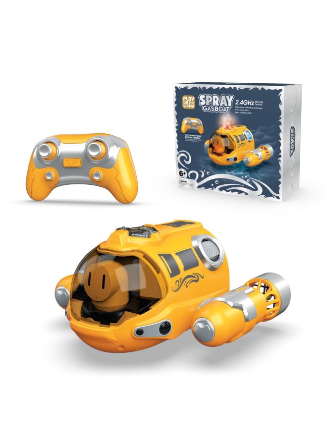 Remote Control Steamboat Boat Toy Can Be Launched Electric Water Yacht Children Baby Boy Girl Child Birthday Free Shipping-Color:Yellow  - Image 1