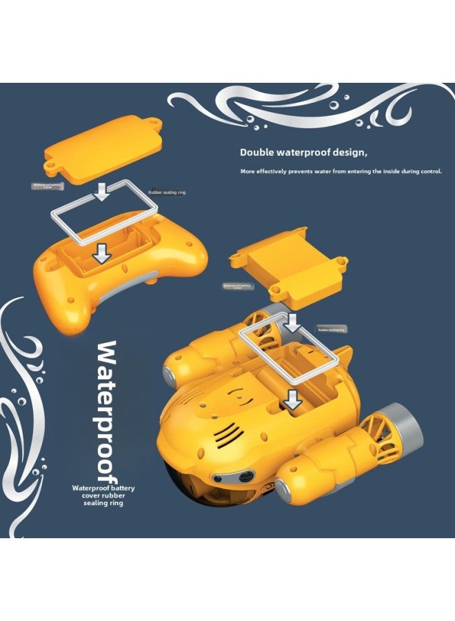 Remote Control Steamboat Boat Toy Can Be Launched Electric Water Yacht Children Baby Boy Girl Child Birthday Free Shipping-Color:Yellow  - Image 5