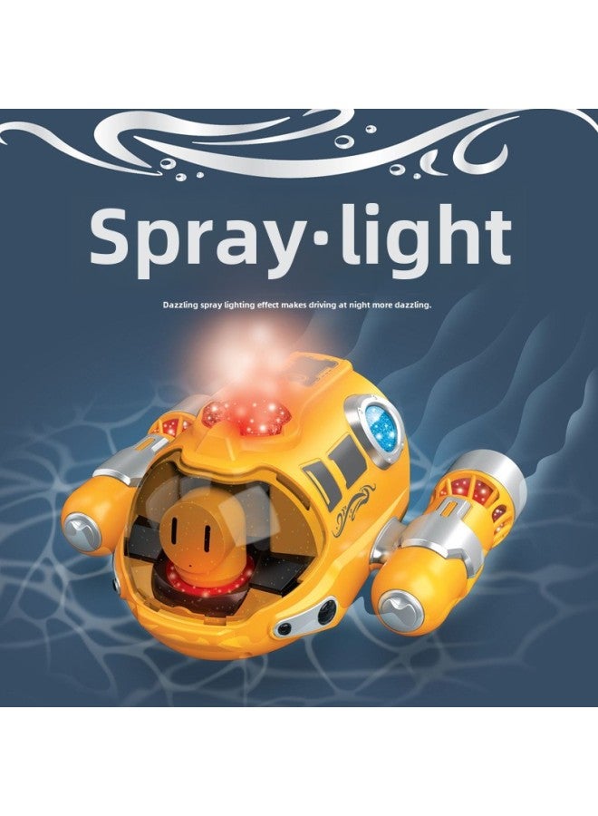 Remote Control Steamboat Boat Toy Can Be Launched Electric Water Yacht Children Baby Boy Girl Child Birthday Free Shipping-Color:Yellow  - Image 4