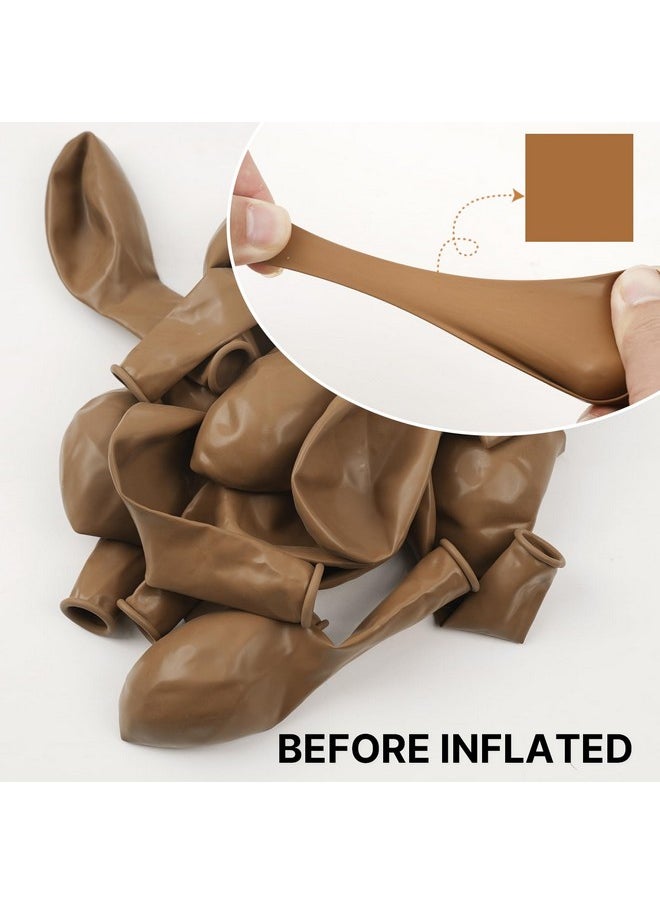 PartyWoo Caramel Brown Balloons, 85 Pcs Boho Brown Balloons Different Sizes Pack Of 18 Inch 12 Inch 10 Inch 5 Inch Matte Brown Balloons For Balloon Garland Balloon Arch As Party Decorations, Brown-F10  - Image 4