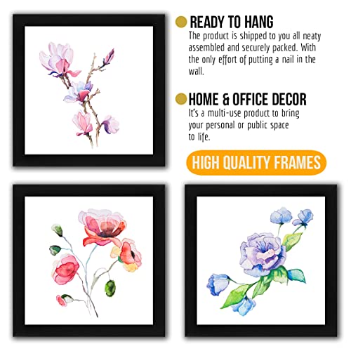 Interio Crafts Vintage Botanical Wall Decoration (Frame: 9 X 9 inch, Poster : 8 X 8 inch)- Pack of 4 - Image 2
