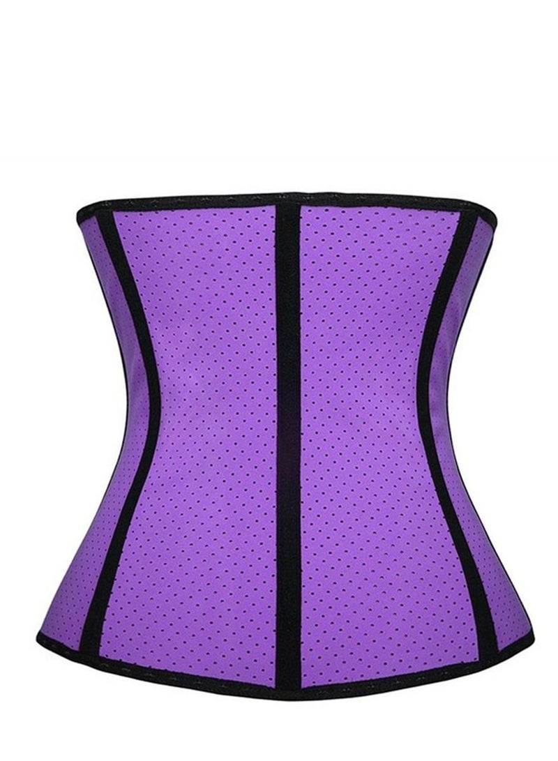 Loquat Mesh Steel Bone Belt Corset Purple  - Image 2