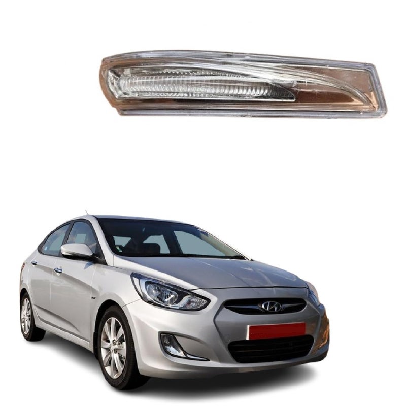 STYCARO Side Mirror Indicator Lamp Light compatible with Hyundai Verna Fluidic 2ND GEN 2011-2016 Model -Yellow with Scotch Lock (RIGHT DRIVER SIDE) - Image 1