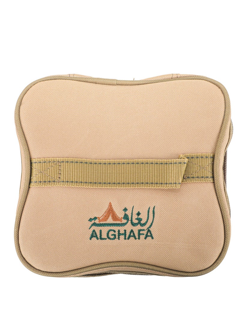 الغافة شنطة علب بهارات ,عدد 5قطع  , سعة 450 ملي, لون كاكي , من  الغافة - Image 5