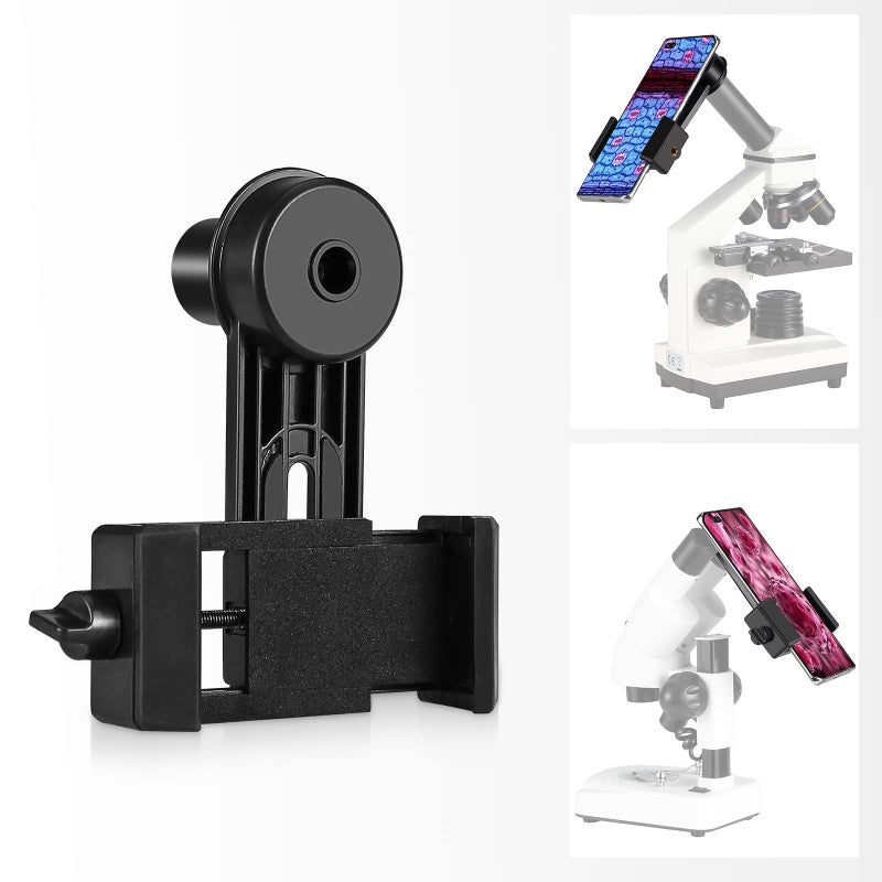 SOLOMARK Microscope Lens Cellphone Adapter, Microscope Smartphone Camera Adapter - for Microscope Eyepiece Tube 23.2mm, Built-in WF 16X Microscope Eyepiece - Image 2
