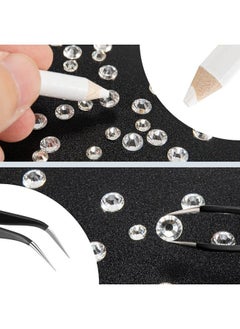 2000Pcs Clear Rhinestones Round Flat Back Gems Gemstones For Crafts Nails Glass Diamonds With Tweezer And Wax Pencil For Acrylic Nails Face Eye Makeup Clothes Decoration( 6 Sizes 1.56Mm) - pzsku/Z0E3B880B5458D6E3BF98Z/45/_/1677914394/f3ea028f-b55f-46f4-917e-8f430588c171