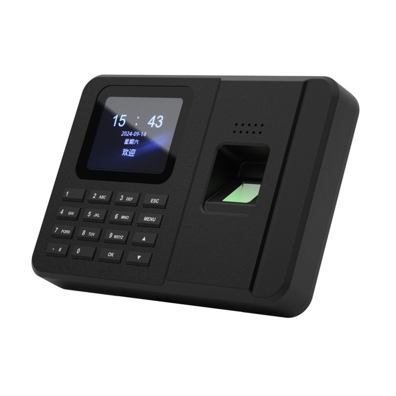 T700 Fingerprint Time Attendance Machine Fingerprint Recognition Time Clock Fingerprint Check-in Report Time Attendance Machine 2.4-inch LCD Colour Display USB Drive Export Excel Reports USB Drive Included - Image 3