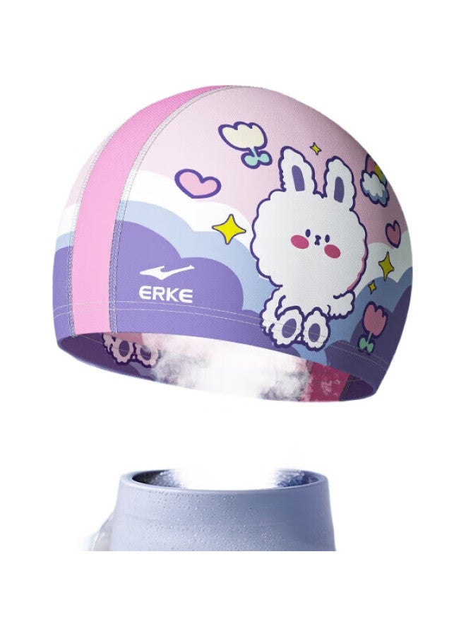 Erke Children'S Swimming Cap For Girls And Boys, Professional Comfortable Non-Slip Head Fabric Swim Cap Long Hair Baby Ear Protection Cap - Image 2