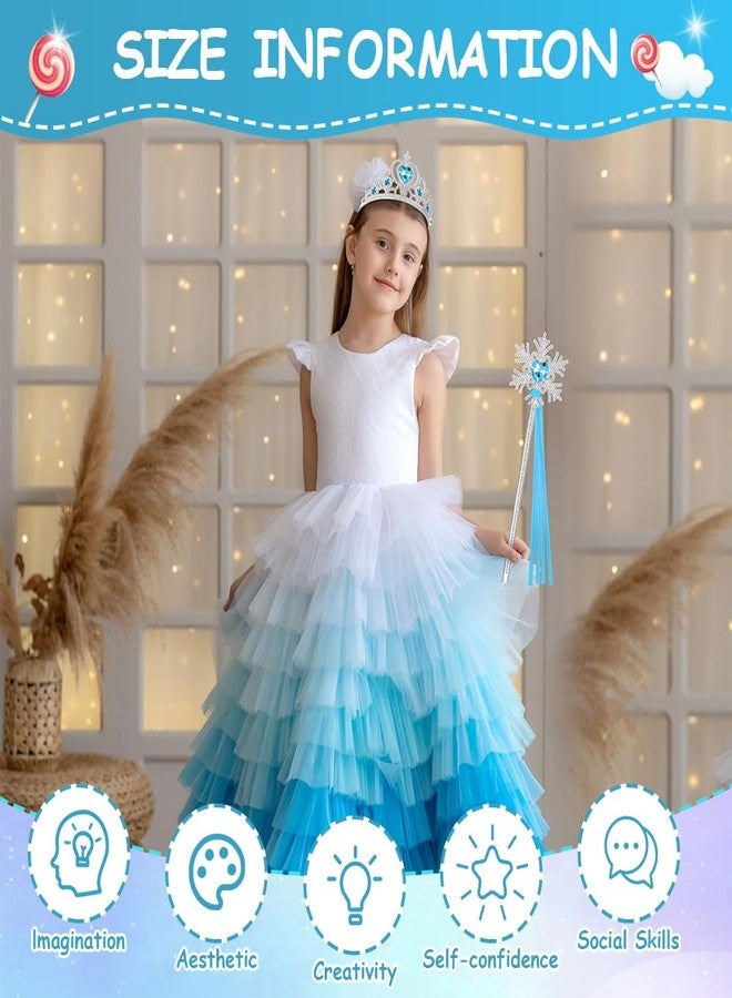 Vicloon 2PCS Princess Crown and Wands, Princess Dress Up Accessories for Little Girls, Princess Tiara Jewelry Toy for 3-6 Girl Christmas Birthday Cosplay Crown - Image 4