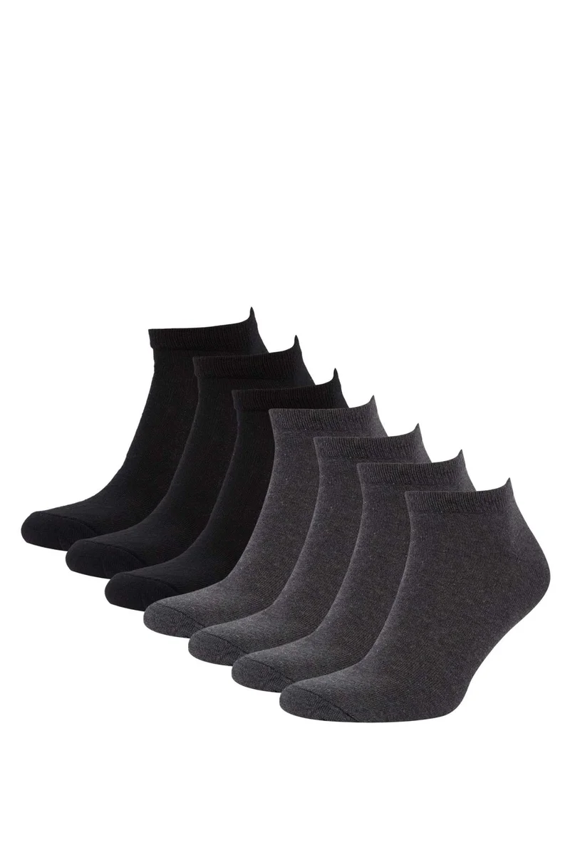 Defacto Men's Cotton 7-Pack Short Socks